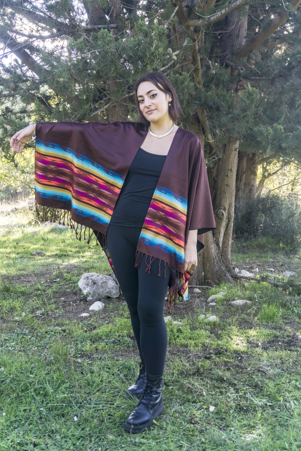 Light Poncho - Bordeaux 6 Light Poncho - Bordeaux - Image 6