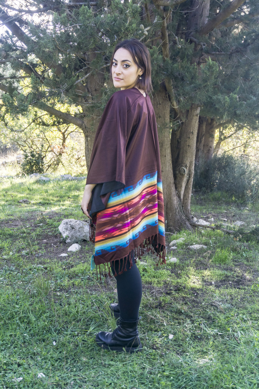 Light Poncho - Bordeaux 7 Light Poncho - Bordeaux - Image 7