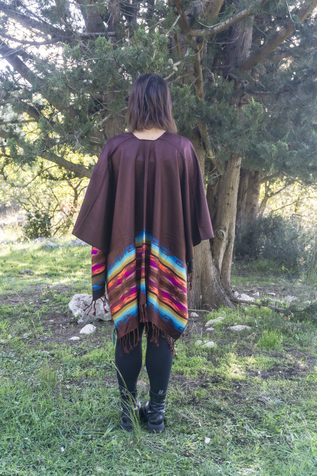 Light Poncho - Bordeaux 8 Light Poncho - Bordeaux - Image 8