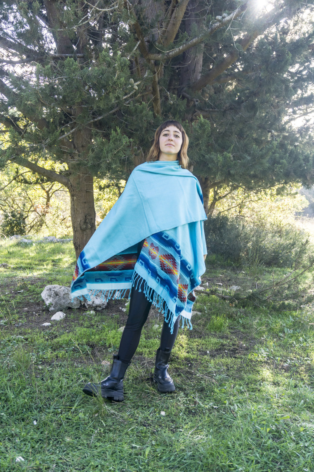Light Poncho - Light Blue 3 Light Poncho - Light Blue - Image 3