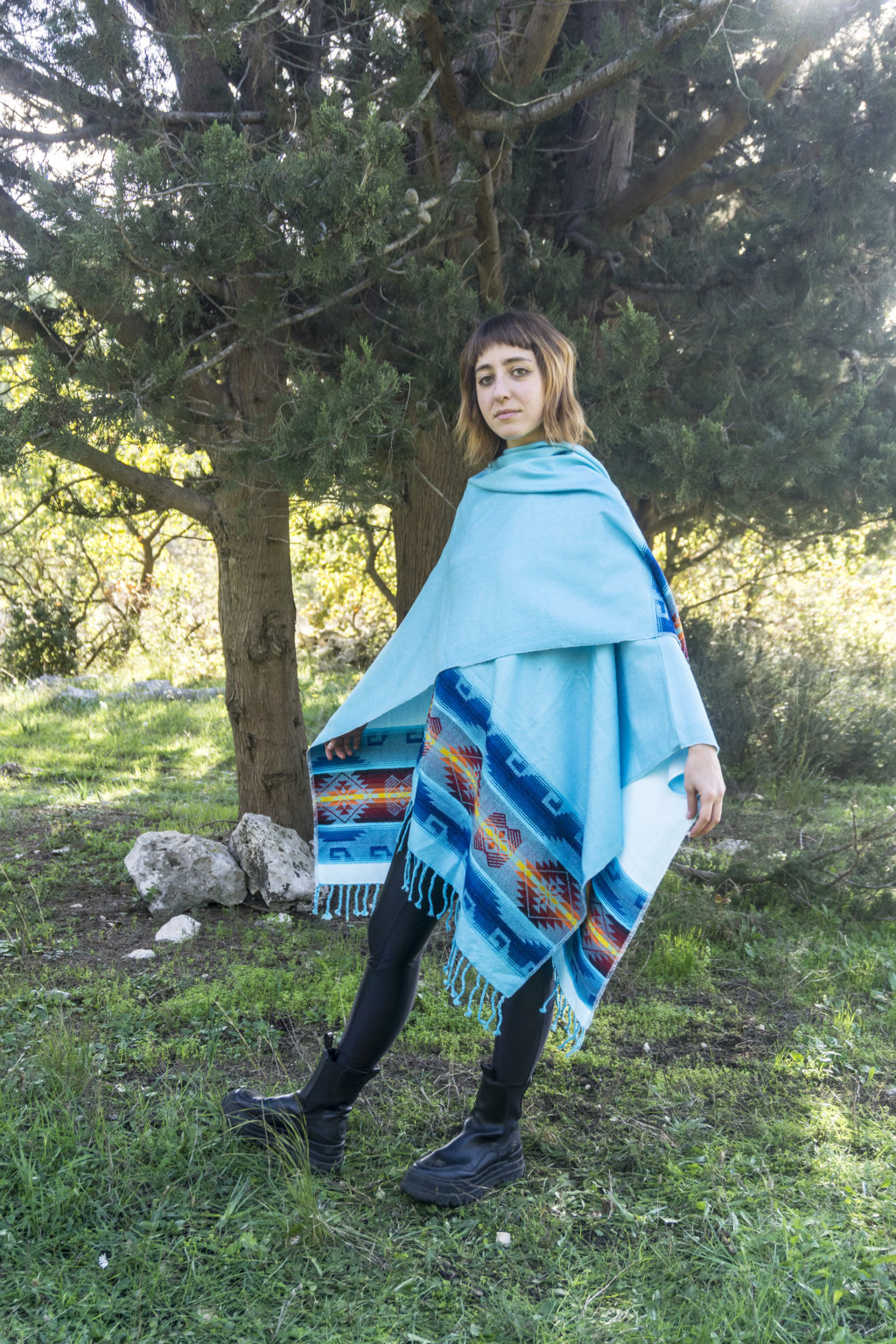 Light Poncho - Light Blue 5 Light Poncho - Light Blue - Image 5
