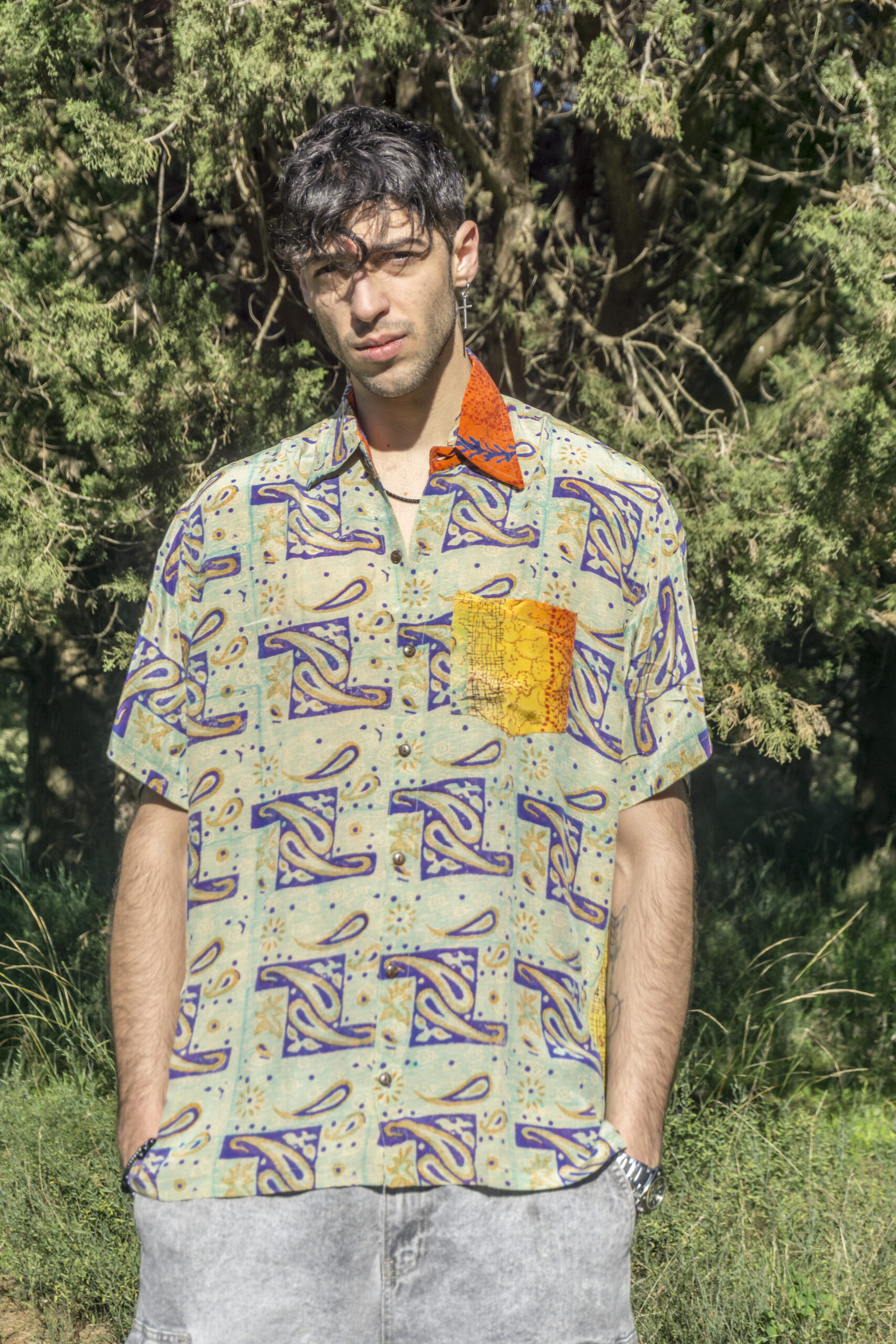 Sun Fire - Size: XXXL 5 Silk Shirt