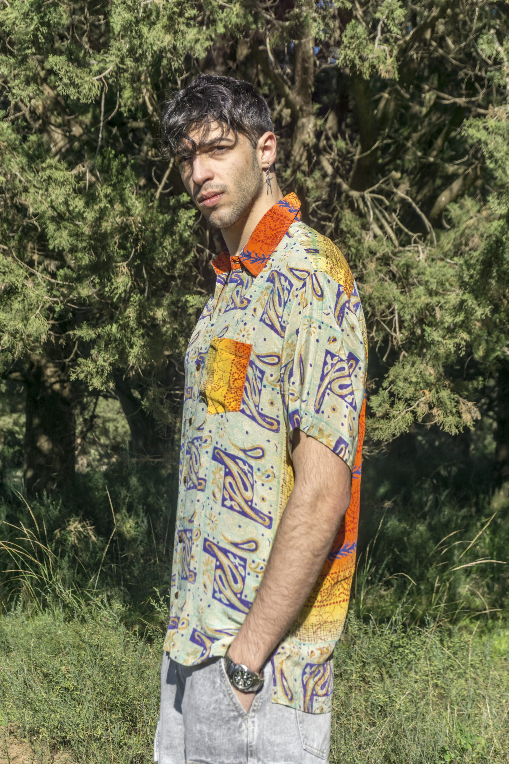 Sun Fire - Size: XXXL 1 Silk Shirt