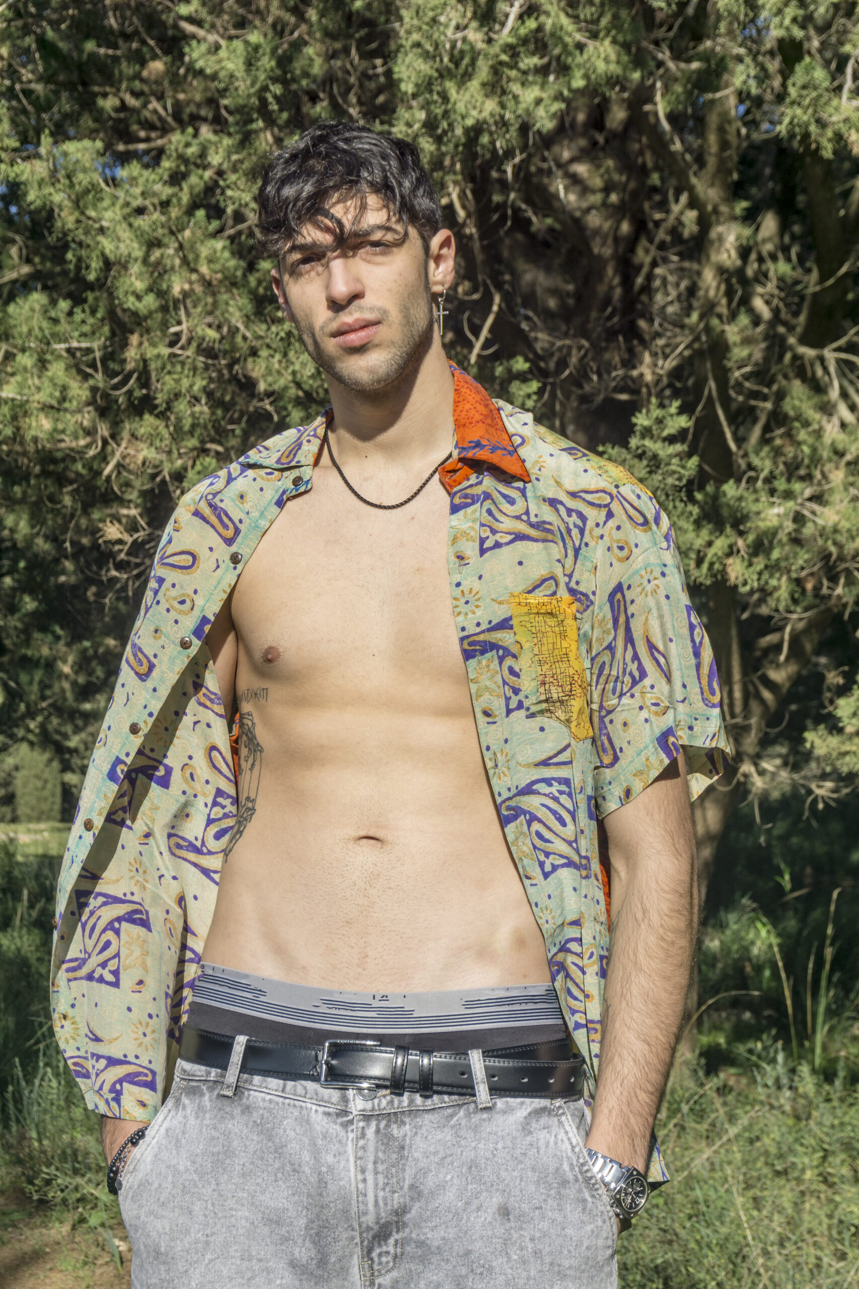 Sun Fire - Size: XXXL 4 Silk Shirt